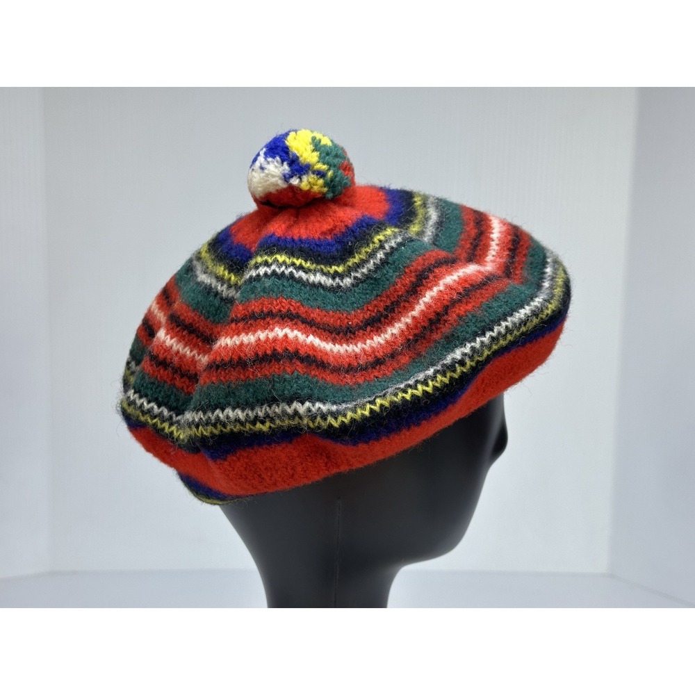 Vintage L.L. Bean Freeport ME Wool Scottish Tam Royal Stewart Scotland Hat Golf